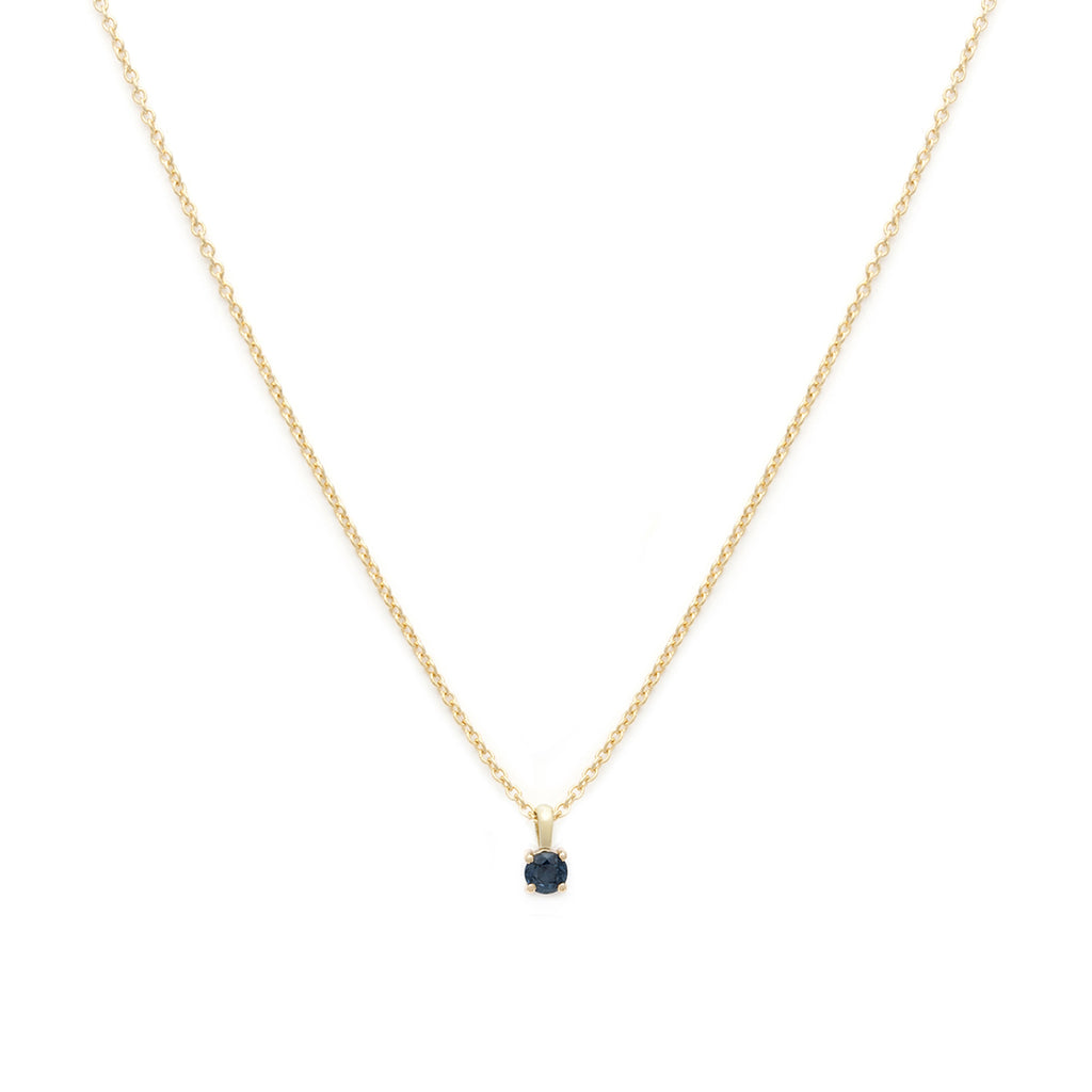 14K White Gold Blue Sapphire & Diamond by 11 Station Necklace (0.30 Ct –  Noray Designs